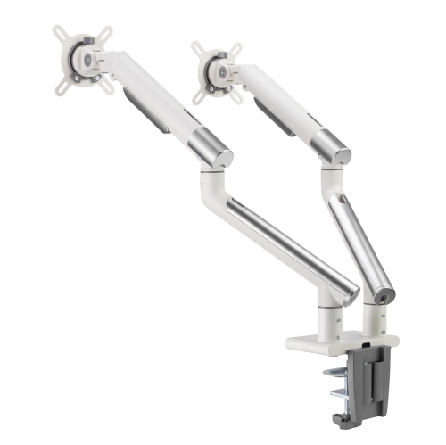 Ergoloop Dual Monitor mount with USB Ports: VESA Compatible Full Motion with all Adjustments Quick Release plate & Rotation Stop and Built in cable