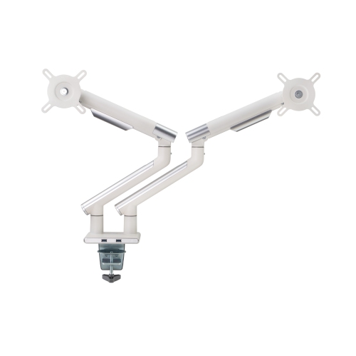 Ergoloop Dual Monitor mount with USB Ports: VESA Compatible Full Motion with all Adjustments Quick Release plate & Rotation Stop and Built in cable