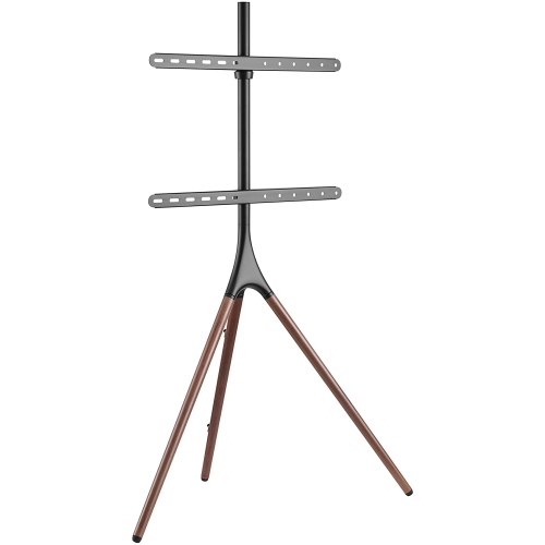 Ergoloop Easel Wooden 65" Corner TV Stand - Walnut & Black