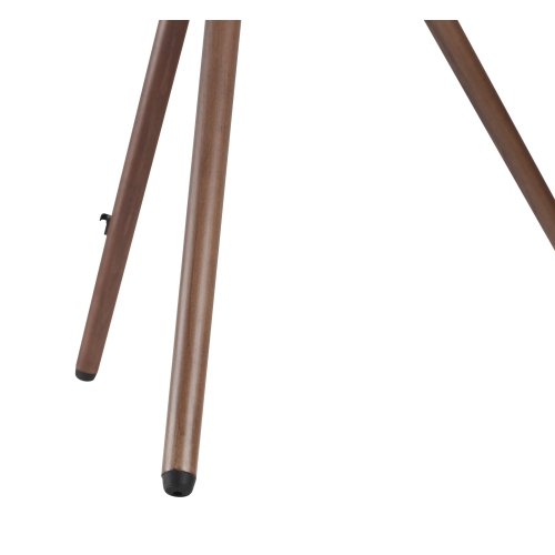 Ergoloop Easel Wooden 65" Corner TV Stand - Walnut & Black