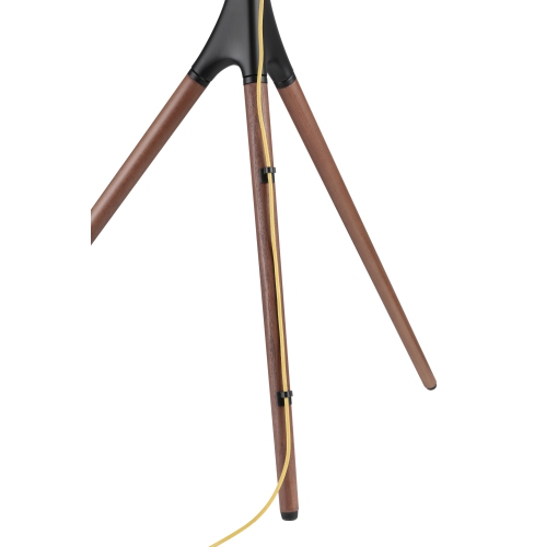 Ergoloop Easel Wooden 65" Corner TV Stand - Walnut & Black