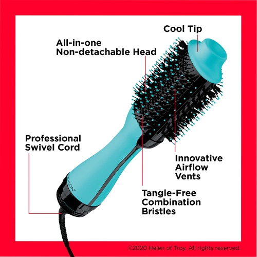 Sèche-cheveux et brosse à air chaud Volumizer One-Step de Revlon, menthe