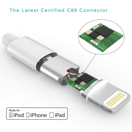 Câble de chargement iPhone Câble Lightning Câble iPhone certifié MFi, Câble de chargement iPhone[3Pack 6PI]chargement et synchronisation rapides