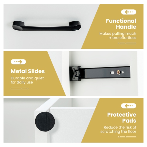 Topbuy Computer Desk with Storage Shelf Modern Study Desk with Drawer Multipurpose Home Office Desk Laptop Table