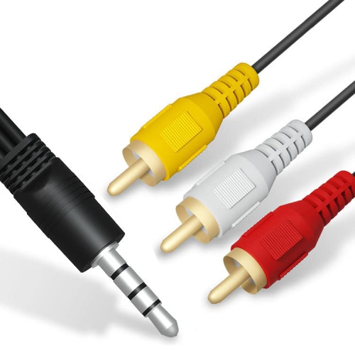 AUX Male 3.5mm to 3 RCA AV Audio Video Male Converter Cable TV Cord Adapter Wire