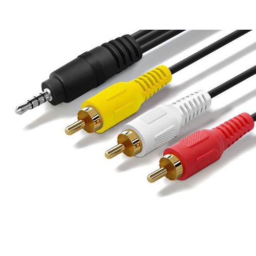 AUX Male 3.5mm to 3 RCA AV Audio Video Male Converter Cable TV Cord Adapter Wire