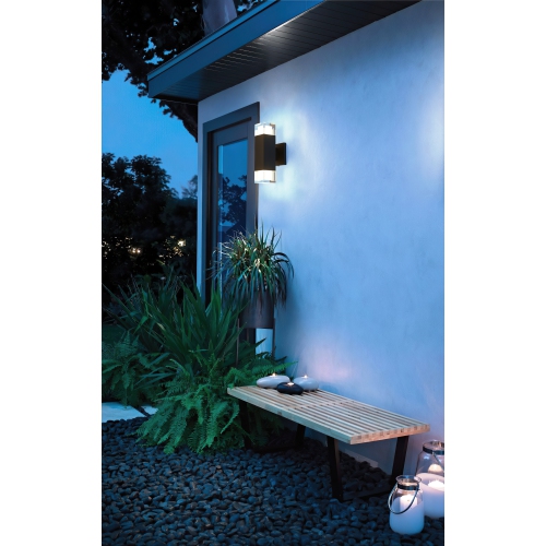 BAZZ Luvia Outdoor Integrated LED Wall Fixture Light Scone 18W 900Lumens 3000K 80+CRI, W22042BK