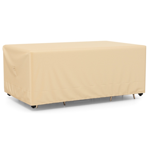 Topbuy 90"L x 50"W x 32"H Patio Table Cover Outdoor Table & Chairs Set Cover w/ Handles & Air Vents Rectangular Patio Furniture Set Cover