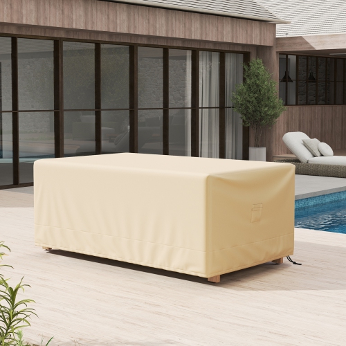 Topbuy 90"L x 50"W x 32"H Patio Table Cover Outdoor Table & Chairs Set Cover w/ Handles & Air Vents Rectangular Patio Furniture Set Cover