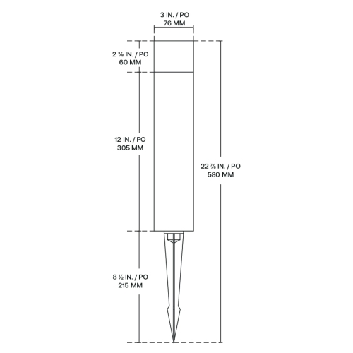 BAZZ LUVIA Outdoor Integrated LED Garden Light 400Lumens 6W 3000K 80+CRI, G22041BK