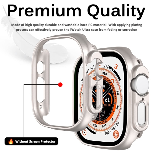 Miimall Compatible with Apple Watch Ultra Case 49mm No Screen Protector , Hard PC Bumper Lightweight Shockproof All-Around Edge Protective Cover Case