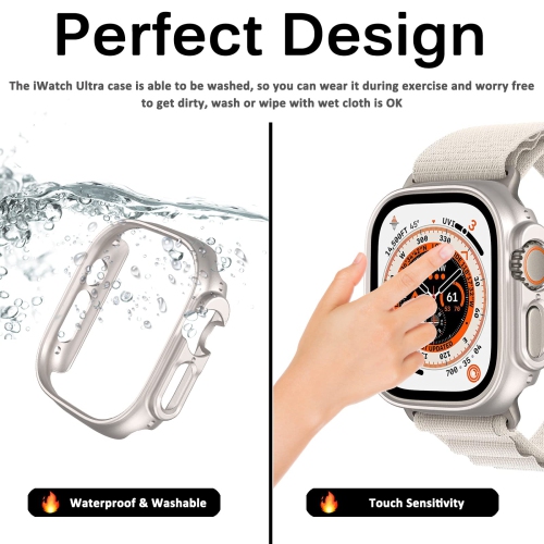 Miimall Compatible with Apple Watch Ultra Case 49mm No Screen Protector , Hard PC Bumper Lightweight Shockproof All-Around Edge Protective Cover Case