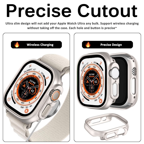 Miimall Compatible with Apple Watch Ultra Case 49mm No Screen Protector , Hard PC Bumper Lightweight Shockproof All-Around Edge Protective Cover Case