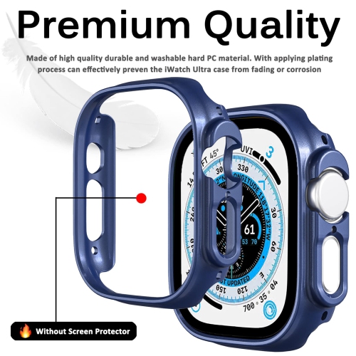 Miimall Compatible with Apple Watch Ultra Case 49mm No Screen Protector , Hard PC Bumper Lightweight Shockproof All-Around Edge Protective Cover Case
