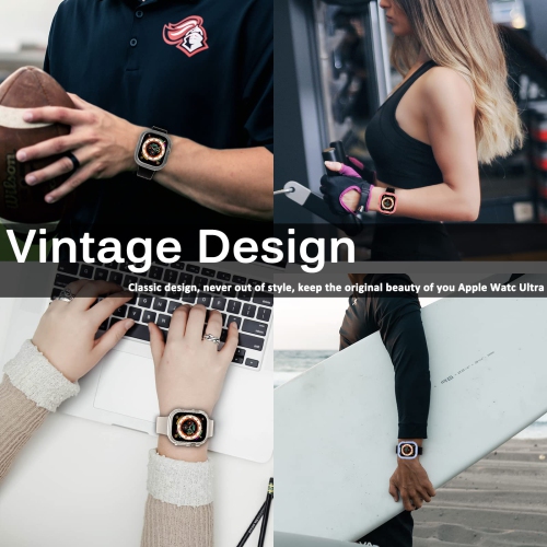 4 Pack Miimall Compatible Apple Watch Ultra Case 49mm No Screen Protector , Soft TPU Bumper Lightweight Shockproof All-Around Edge Protective Cover