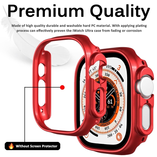 Miimall Compatible with Apple Watch Ultra Case 49mm No Screen Protector , Hard PC Bumper Lightweight Shockproof All-Around Edge Protective Cover Case