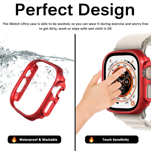 Miimall Compatible with Apple Watch Ultra Case 49mm No Screen Protector , Hard PC Bumper Lightweight Shockproof All-Around Edge Protective Cover Case