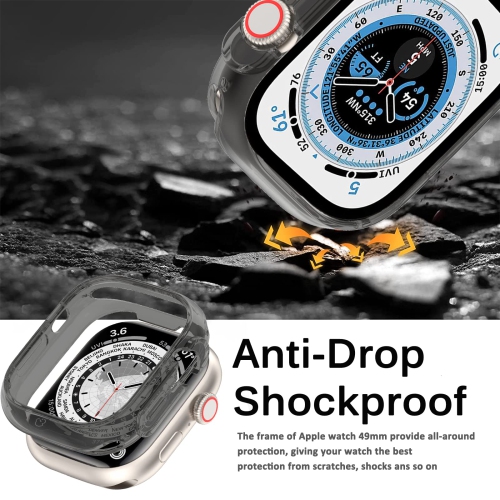 2 Pack Miimall Compatible Apple Watch Ultra Case 49mm No Screen Protector , Soft TPU Bumper Lightweight Shockproof All-Around Edge Protective Cover