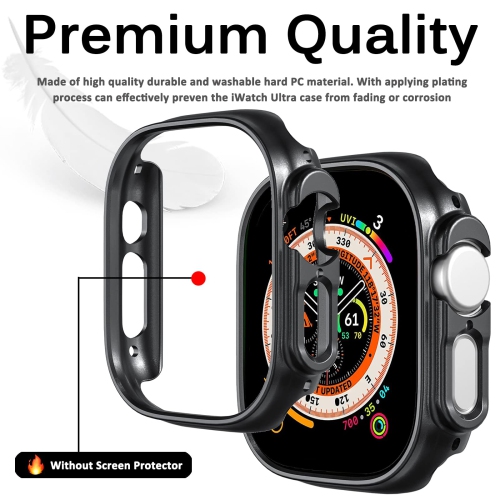 Miimall compatible avec l’étui pour Apple Watch Ultra 49 mm sans protecteur d’écran, étui protecteur rigide, antichoc, tout autour de l’étui pour