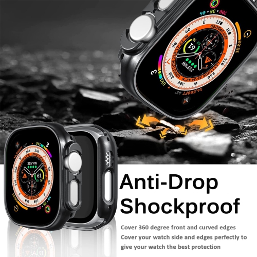 Miimall compatible avec l’étui pour Apple Watch Ultra 49 mm sans protecteur d’écran, étui protecteur rigide, antichoc, tout autour de l’étui pour