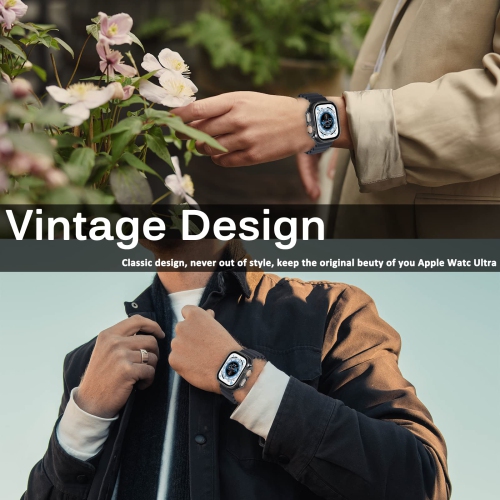 Miimall compatible avec l’étui pour Apple Watch Ultra 49 mm sans protecteur d’écran, étui protecteur rigide, antichoc, tout autour de l’étui pour