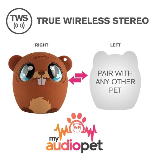 My Audio Pets Beavthoven Beaver Portable Mini Animal Bluetooth Speakers