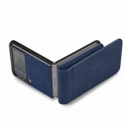 Étui rigide ajusté et antichoc en cuir pour Galaxy Z Flip 3 5G de Samsung