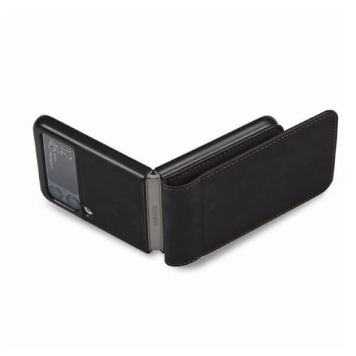 Étui rigide ajusté et antichoc en cuir pour Galaxy Z Flip 3 5G de Samsung