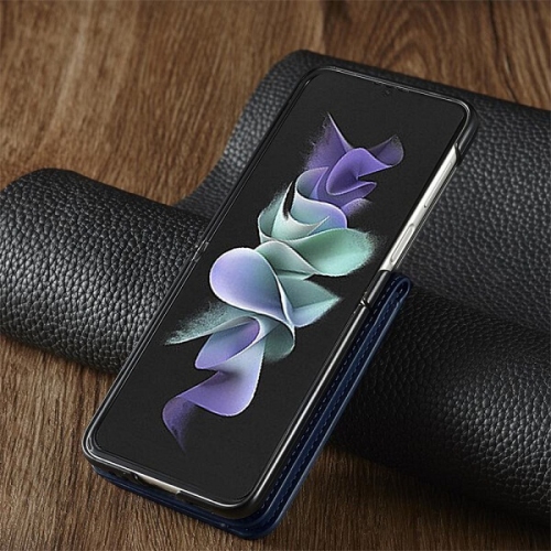 Étui rigide ajusté et antichoc en cuir pour Galaxy Z Flip 3 5G de Samsung