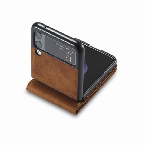 Slim Fitted Shockproof Hard PC Shell Leather Flip Case Cover for Samsung Galaxy Z Flip 3 5G