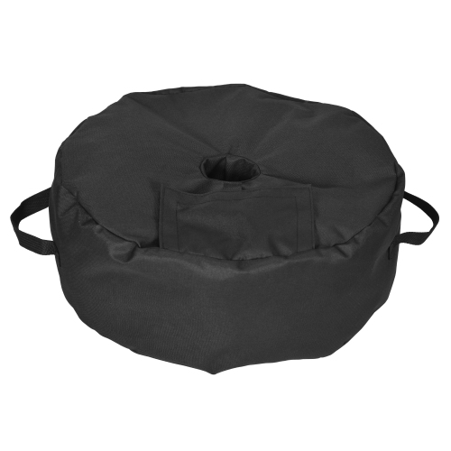 OUTSUNNY  19" Round Patio Umbrella Base Weight Sand Bag Weather Resistant Garden Parasol Weight Base Stand Holder Weights W/ Scoop Up 88Lbs In Black