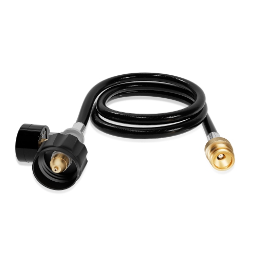 5 Feet Propane Hose Adapter with Propane Tank Gauge for QCC1/Type1 Tank