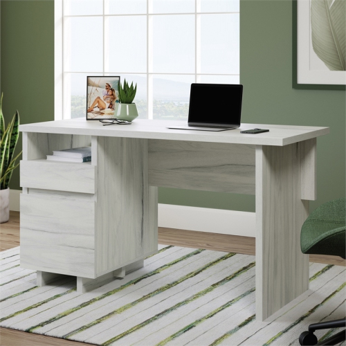 Sauder Select Engineered Wood Desk in Haze Acacia/Natural Finish