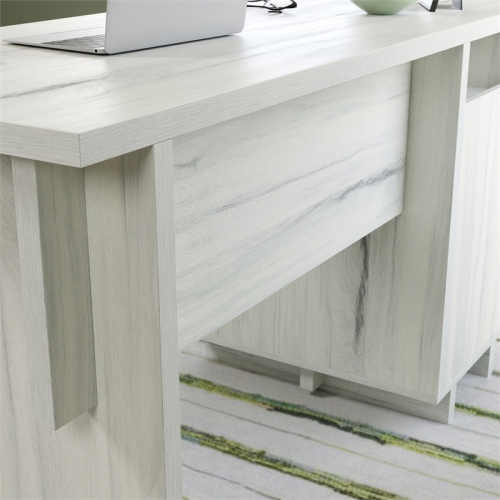 Sauder Select Engineered Wood Desk in Haze Acacia/Natural Finish