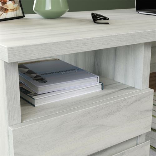 Sauder Select Engineered Wood Desk in Haze Acacia/Natural Finish
