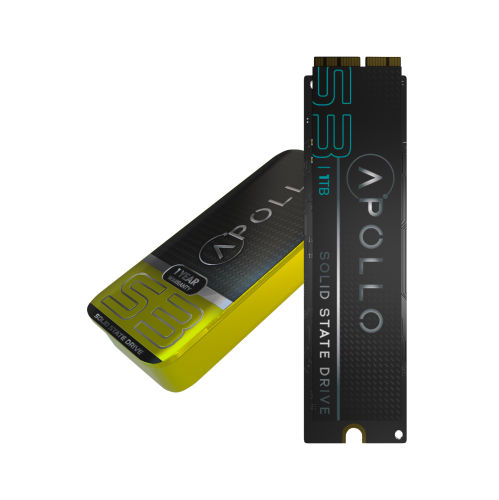 Apollo S3 1TB Mac SSD NVMe PCIe Gen3x4 Compatible For MacBook Air 11 & 13" A1465 A1466 Mid 2013-2017/Pro Retina A1398 1502 Late 2013-Mid 2015/iMac