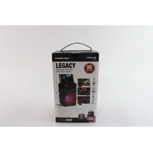 Soundlogic XT LEGACY Karaoke Bluetooth Speaker w/ LED Lights & Wired Mic