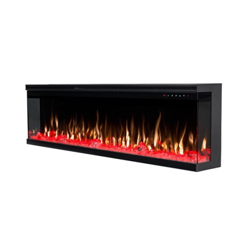 Image 1 of 4.. Flamehaus® 3 Sided Electric LED Fireplace Insert - 72"- Black
