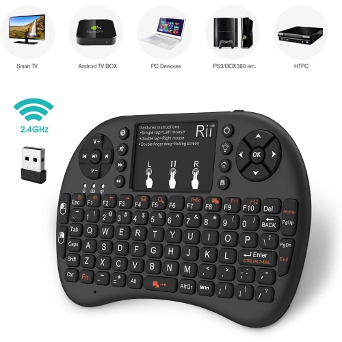 LED Mini clavier rétro-éclairé sans fil Portable avec pavé tactile pour Android TV Box Smart TV PC portable XBOX 360 PS3 PS4