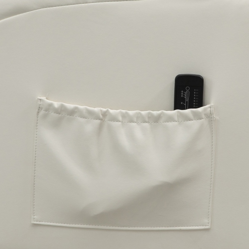 Fauteuil de massage inclinable de HOMCOM, fauteuil berçant pivotant, canapé inclinable manuellement à 8 points de vibration, cuir PU, porte-gobelets,