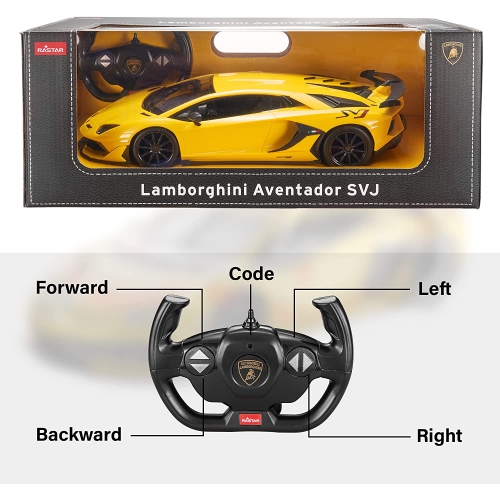 Rastar 1:14 Lamborghini Aventador SVJ Remote Control Car with Working Lights