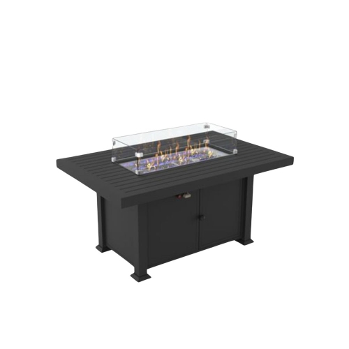 FLAMEHAUS  Blaze Propane Gas Fire Table - 55, 000-Btu - 42-In - Aluminum In Black