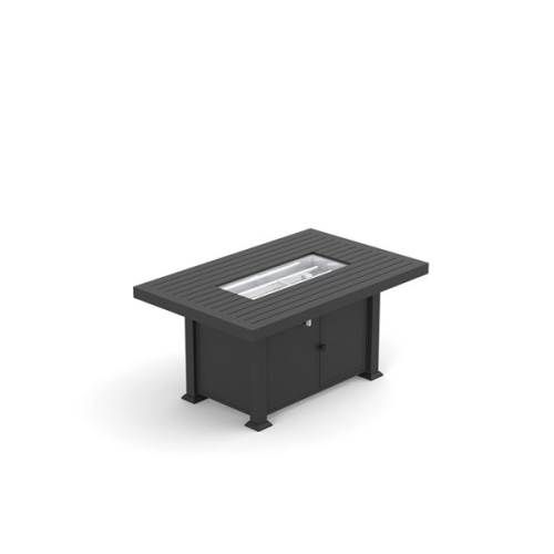 FlameHaus Blaze Propane Gas Fire Table - 55,000-BTU - 42-in - Black Aluminum
