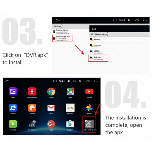 Caméra de voiture HD 1080P Dashcam DVR Enregistreur Dash Cam Car Dvr Caméra de recul auto Caméra de recul de véhicule de l'enregistreur de miroir