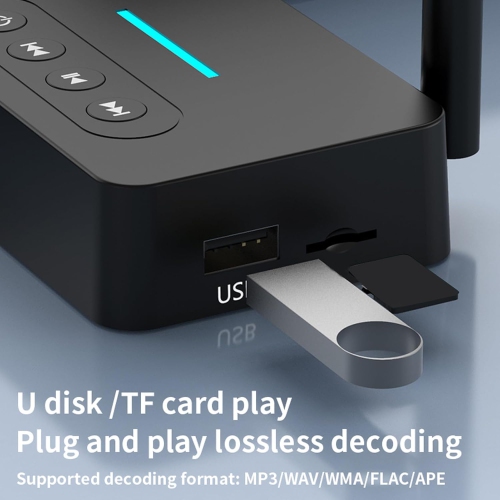 2 In 1 Bluetooth Audio Transceiver Transmitter Receiver Wireless Converter Interface Bluetooth5.0 RCA/AUX/USB