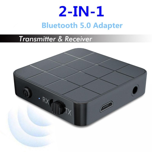 Adaptateur émetteur-récepteur audio sans fil 2 en 1 pour TV, voiture et ordinateur Bluetooth 5.0