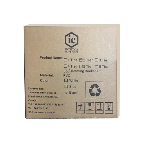 2 Tier 360° Rotating Stackable Shelves Bookshelf Organizer