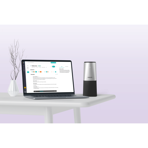 Philips SmartMeeting Portable Conference Microphone PSE0540 with Sembly Meeting Assistant