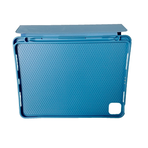 TopSave iPad Pro 11-Inch with Pencil Holder, Slim Tablet Cover with Soft TPU Back, Auto Wake/Sleep (Blue)