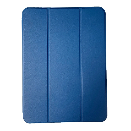 TopSave iPad 10,9" avec porte-crayon, étui fin pour tablette avec dos en TPU souple, réveil/veille automatique (bleu)